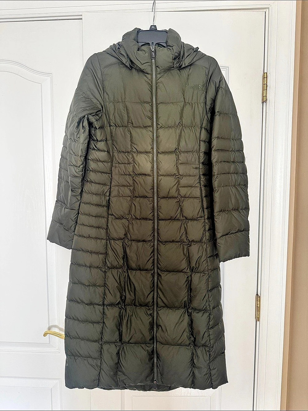 The North Face Metropolis Parka Long Puffer Coat Green Small